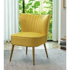 Sauter 23.2 Wide Mid-Century Modern Microfiber Accent Chair with Metal Leg