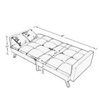 Comfortable Velvet Multi-position Sleeper Sofa Bed