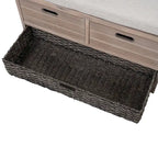 Fully Assembled Shoe Bench with Removable Cushion
