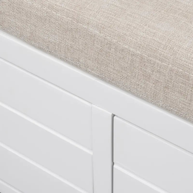 Fully Assembled Shoe Bench with Removable Cushion