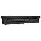 Knightsbridge Grey Extra Long Chesterfield Sofa by iNSPIRE Q Artisan