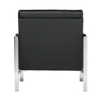 Strick & Bolton Regina Metal and Bonded Leather Mid Century Accent Chair