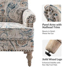 Yahweh Farmhouse Nailhead Armchair with Rolled Arms by HULALA HOME(Set of 2)