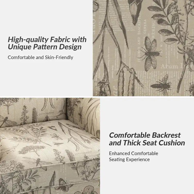 Yahweh Farmhouse Nailhead Armchair with Rolled Arms by HULALA HOME(Set of 2)