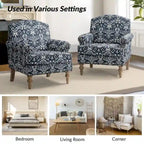 Yahweh Farmhouse Nailhead Armchair with Rolled Arms by HULALA HOME(Set of 2)