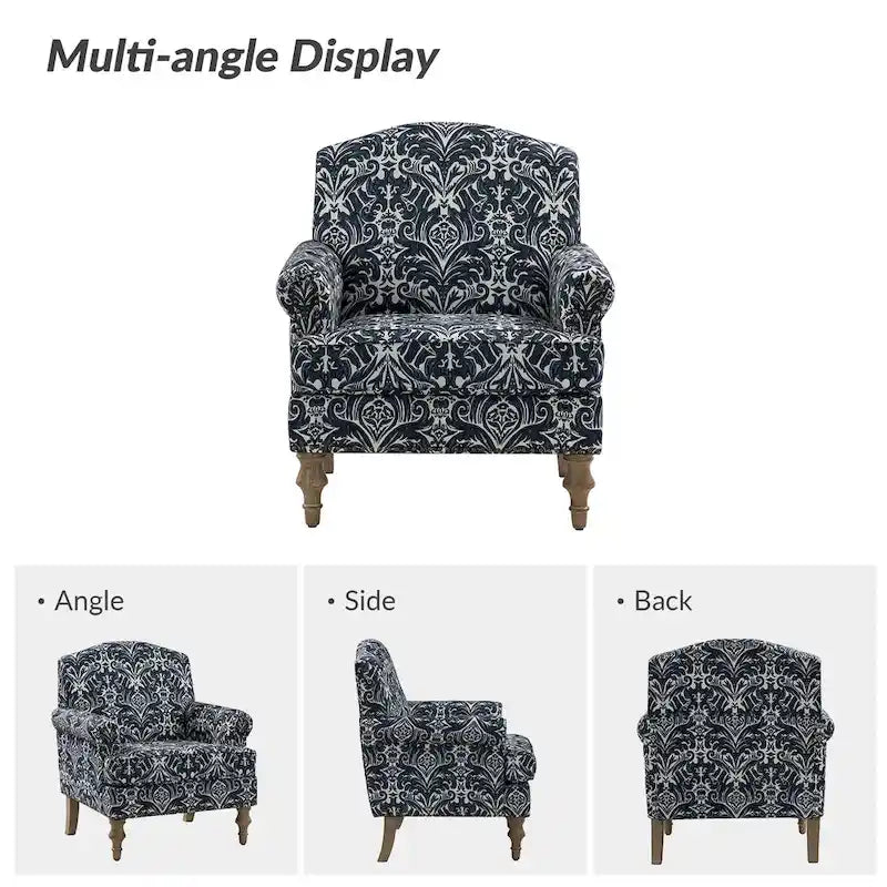 Yahweh Farmhouse Nailhead Armchair with Rolled Arms by HULALA HOME(Set of 2)