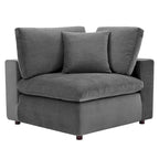 Commix Down Filled Overstuffed Velvet 7-Piece Sectional Sofa