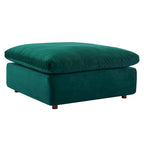 Commix Down Filled Overstuffed Velvet 7-Piece Sectional Sofa
