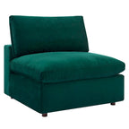 Commix Down Filled Overstuffed Velvet 7-Piece Sectional Sofa
