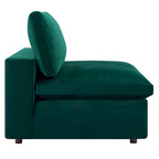Commix Down Filled Overstuffed Velvet 7-Piece Sectional Sofa