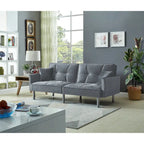 75.6 Lovely Velvet Convertible Sleeper Sofa Bed Futon Love Seats