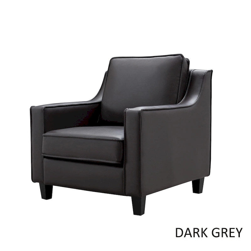 Furniture of America Kayn Contemporary Vinyl Padded Club Chair