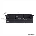 Velvet Sectional Sofa Modern Upholstered Couch Sofa for Living Room