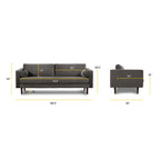 Poly & Bark Napa 72 Velvet Fabric Sofa
