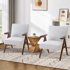 HUIMO Set of 2 Upholstered Accent Chair for Living Room, Bedroom