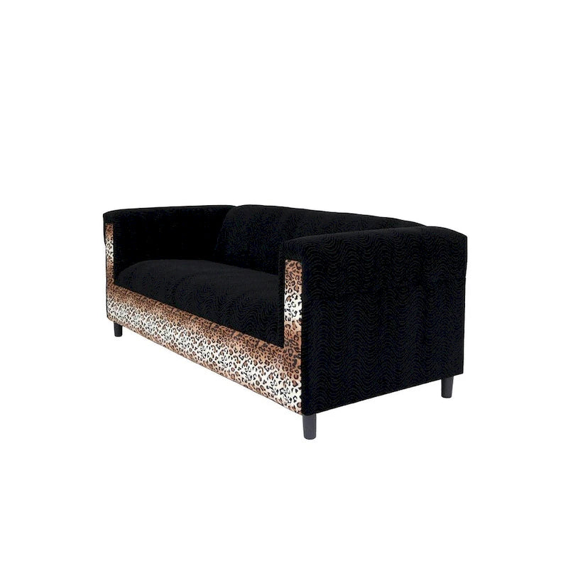 Coast to Coast Sofas Mid Century Modern 3 Seater Sofa Velvet Solid Wood Frame Upholstered