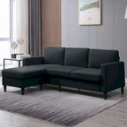 Mixoy Convertible Sectional Sofa with Storage Ottoman, Reversible Chaise