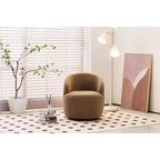 Teddy Fabric Swivel Accent Armchair Barrel Chair