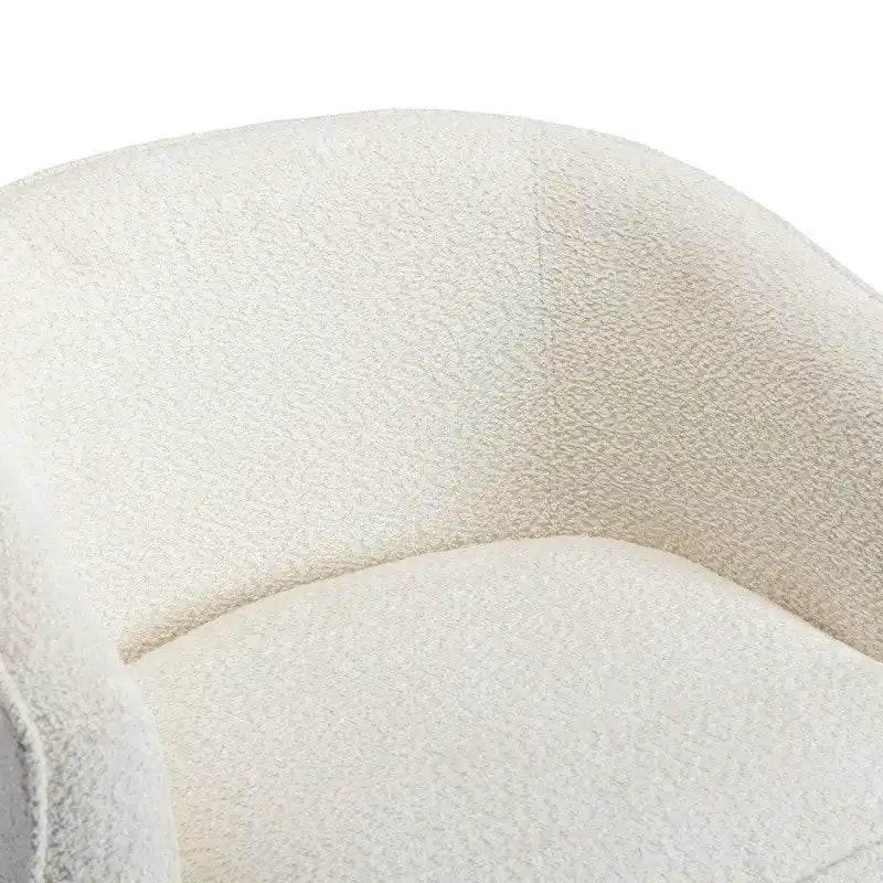 SEYNAR Modern Upholstered Round Swivel Barrel Armchair for Living Room