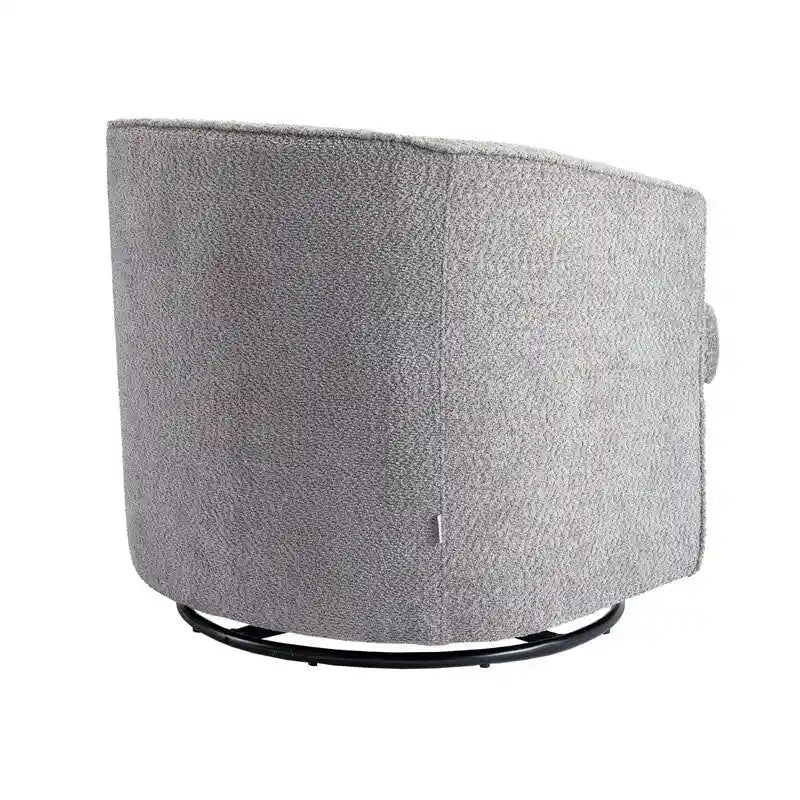 SEYNAR Modern Upholstered Round Swivel Barrel Armchair for Living Room