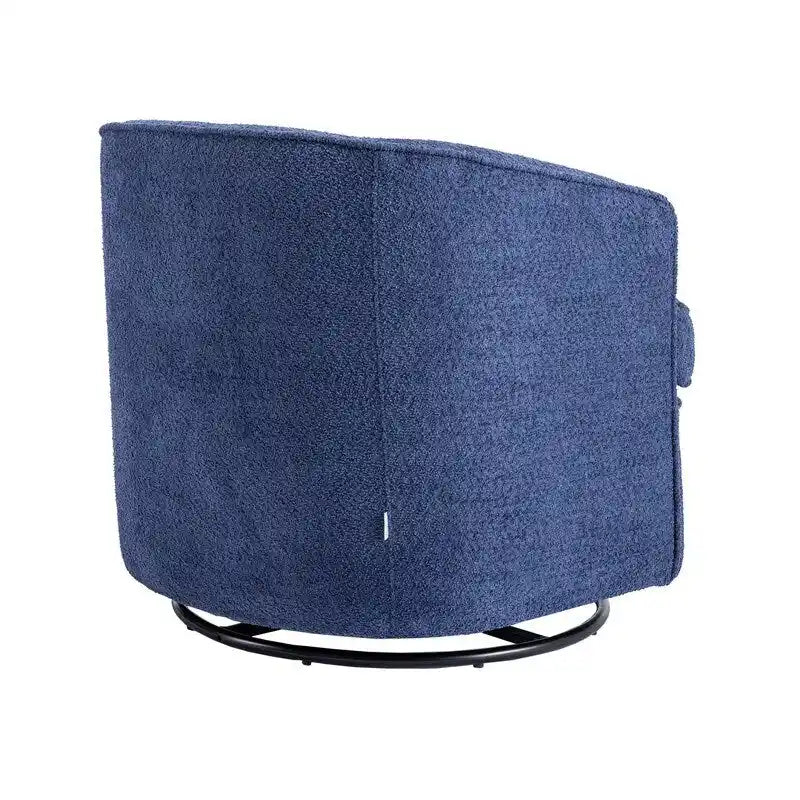SEYNAR Modern Upholstered Round Swivel Barrel Armchair for Living Room