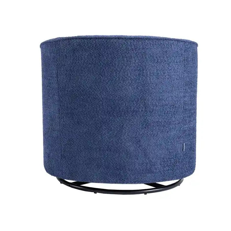 SEYNAR Modern Upholstered Round Swivel Barrel Armchair for Living Room