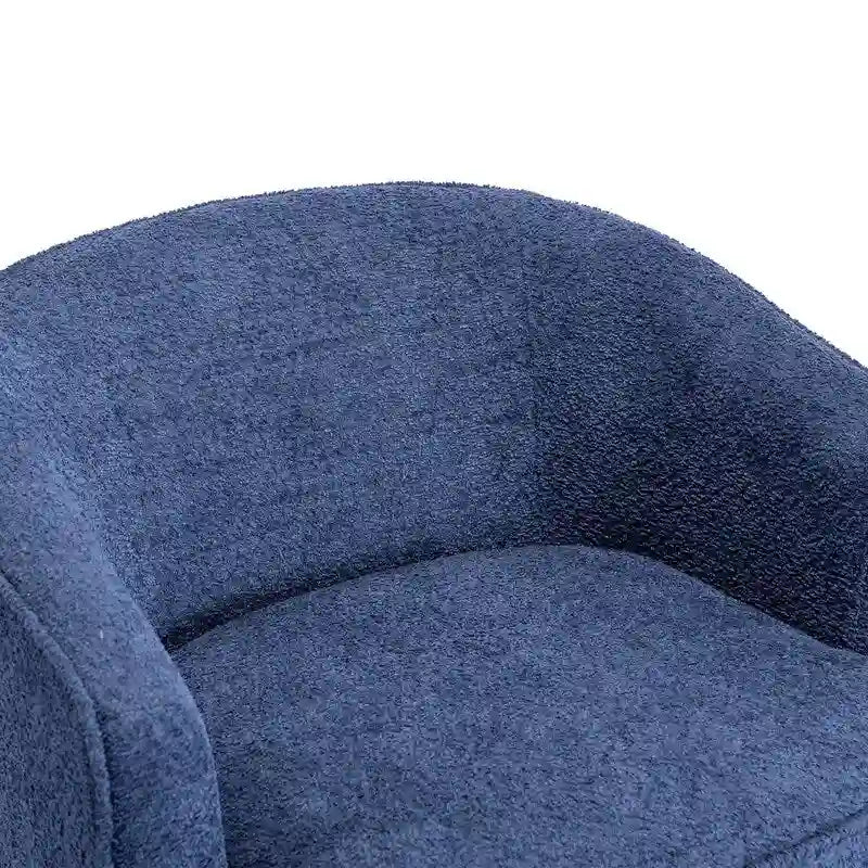 SEYNAR Modern Upholstered Round Swivel Barrel Armchair for Living Room