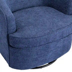 SEYNAR Modern Upholstered Round Swivel Barrel Armchair for Living Room