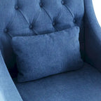 HUIMO Arm Chair Comfy Club Chair with Pillow Beige/ Dark Teal/ Blue
