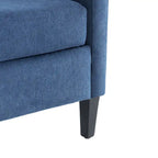 HUIMO Arm Chair Comfy Club Chair with Pillow Beige/ Dark Teal/ Blue