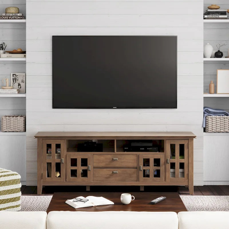 WYNDENHALL Stratford SOLID WOOD 72 Wide TV Media Stand For TVs up to 80