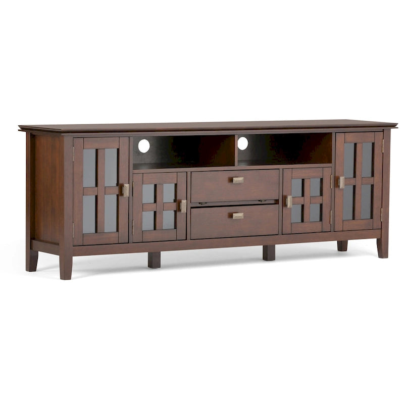 WYNDENHALL Stratford SOLID WOOD 72 Wide TV Media Stand For TVs up to 80