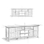 WYNDENHALL Stratford SOLID WOOD 72 Wide TV Media Stand For TVs up to 80