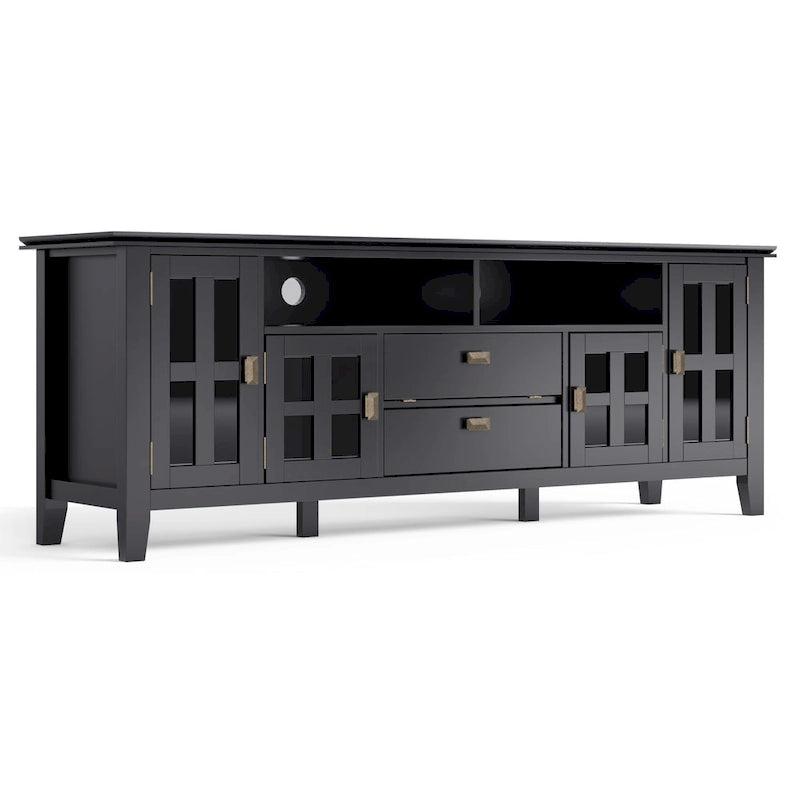 WYNDENHALL Stratford SOLID WOOD 72 Wide TV Media Stand For TVs up to 80