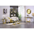 Modern Console Tables With Metal U Base and Gloss texture top