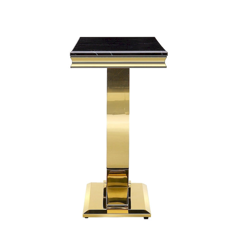 Modern Console Tables With Metal U Base and Gloss texture top