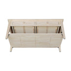 Spencer Solid Parawood Coffee Table - 48 in. W x 24 in. D x 19 in. H
