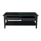 Spencer Solid Parawood Coffee Table - 48 in. W x 24 in. D x 19 in. H