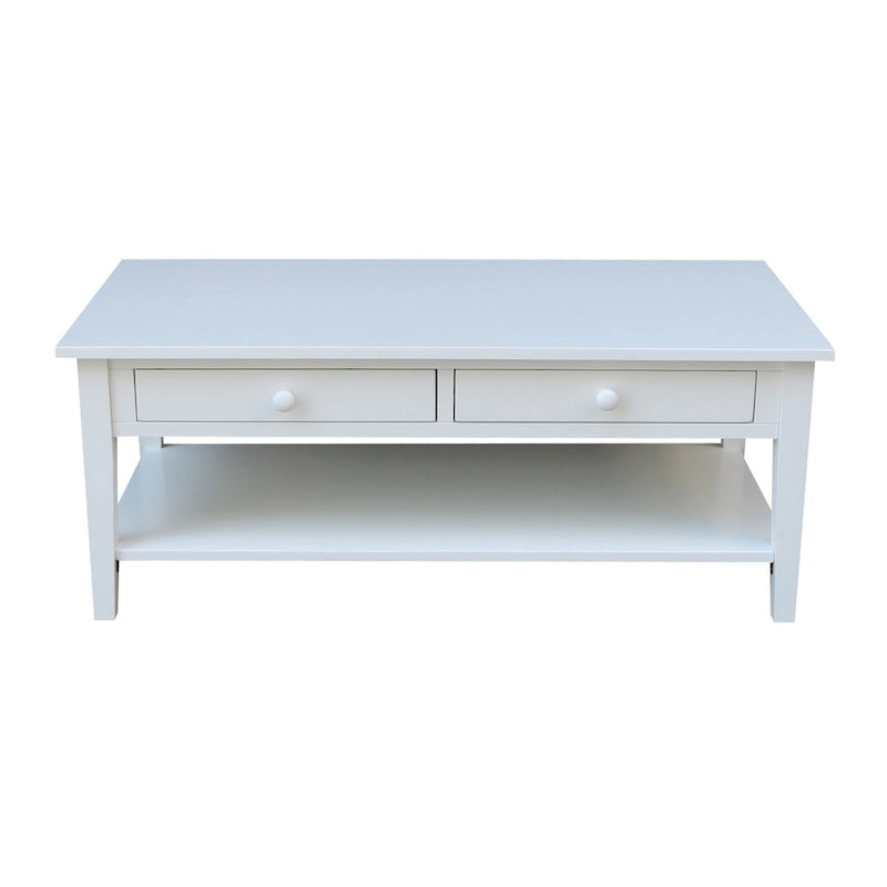 Spencer Solid Parawood Coffee Table - 48 in. W x 24 in. D x 19 in. H