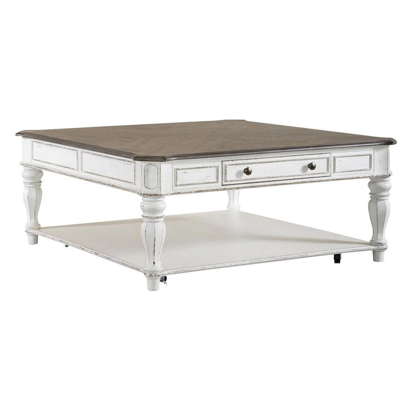 Magnolia Manor Antique White Weathered Bark 3-piece Cocktail Table Set