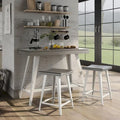 Kaylen Modern 3-Piece Steel Legs Counter Height Table Set by Furniture of America