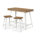 Kaylen Modern 3-Piece Steel Legs Counter Height Table Set by Furniture of America