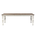 Magnolia Manor Antique White Weathered Bark Opt 7 Piece Leg Table Set