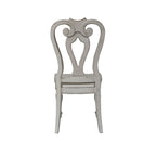 Magnolia Manor Antique White Weathered Bark Opt 7 Piece Leg Table Set