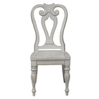 Magnolia Manor Antique White Weathered Bark Opt 7 Piece Leg Table Set