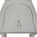 Magnolia Manor Antique White Weathered Bark Opt 7 Piece Leg Table Set