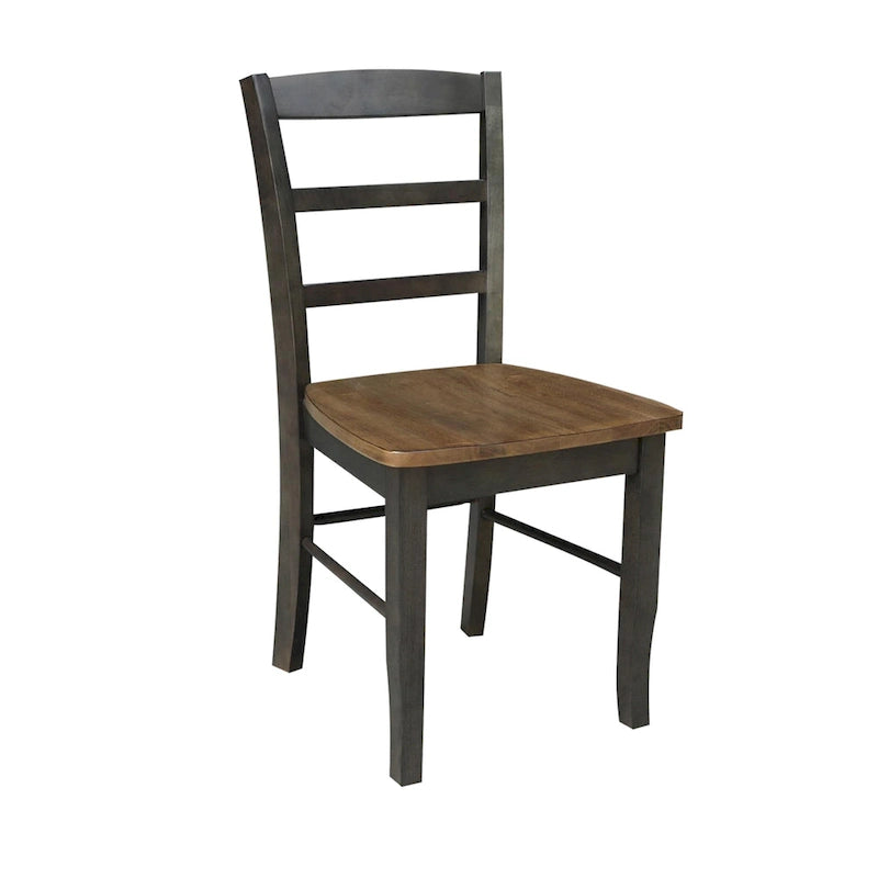 36 Round Top Pedestal Ext Table with 12 Leaf and 4 Madrid Chairs