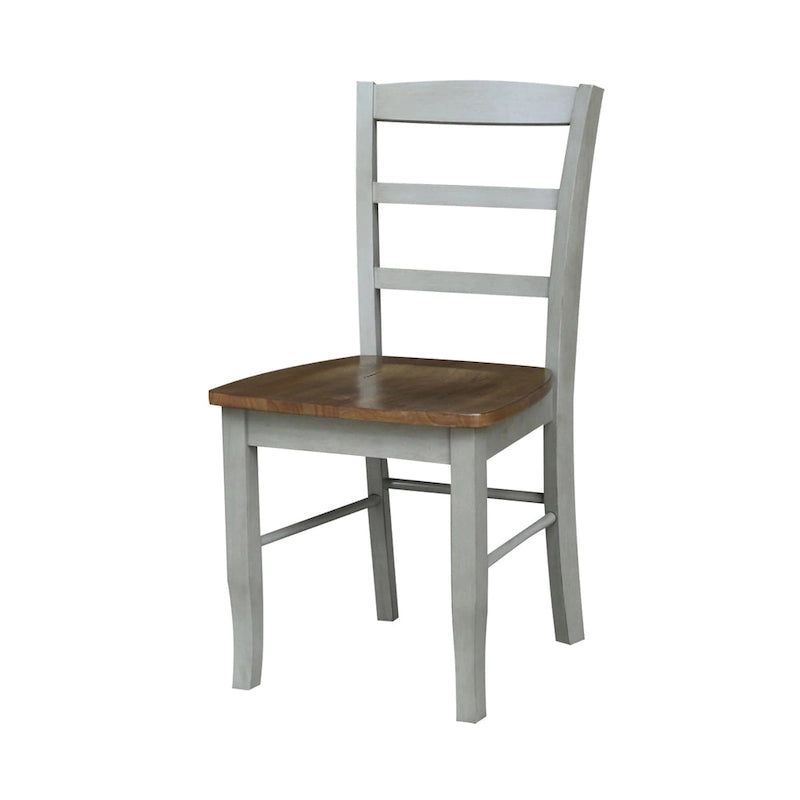 36 Round Top Pedestal Ext Table with 12 Leaf and 4 Madrid Chairs