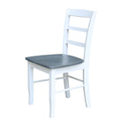 36 Round Top Pedestal Ext Table with 12 Leaf and 4 Madrid Chairs