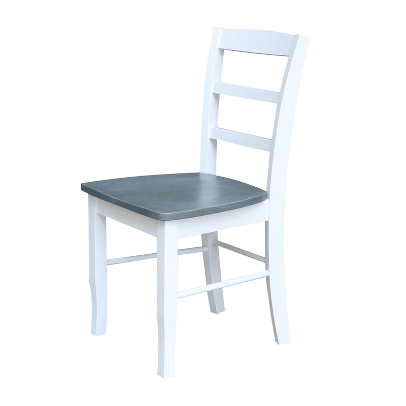 36 Round Top Pedestal Ext Table with 12 Leaf and 4 Madrid Chairs
